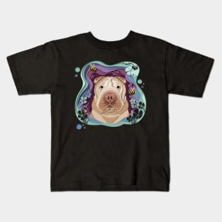 Shar Pei in the woods Kids T-Shirt